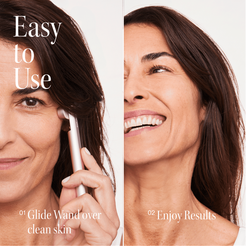 4-In-1 Red Light Therapy Skincare Wand - Facial Massage, Galvanic Current, and W5
