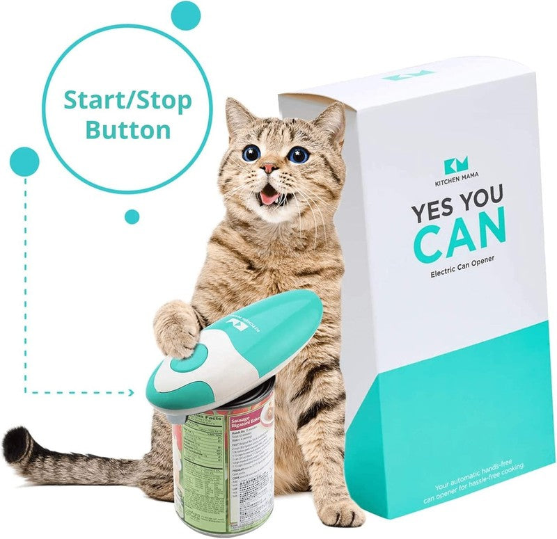 One Touch Auto Electric Can Opener for Seniors - Cordless & Safe (Teal)7