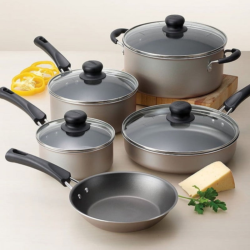9 Piece Non Stick Cookware Set, Champagne3