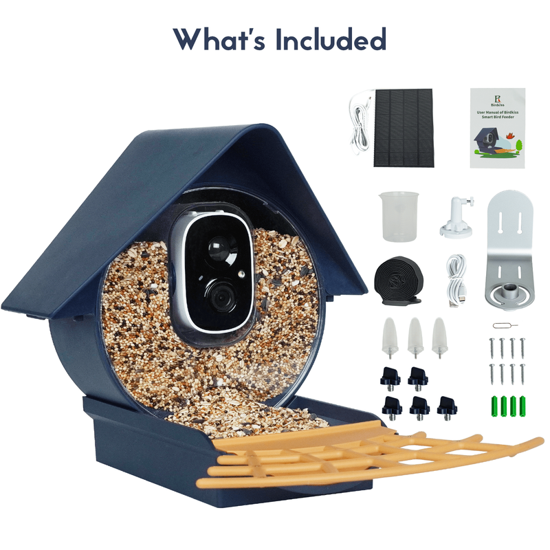 Smart Bird Feeder w 1080P HD Camera AI ID 10,000+ Species Seed Guard2