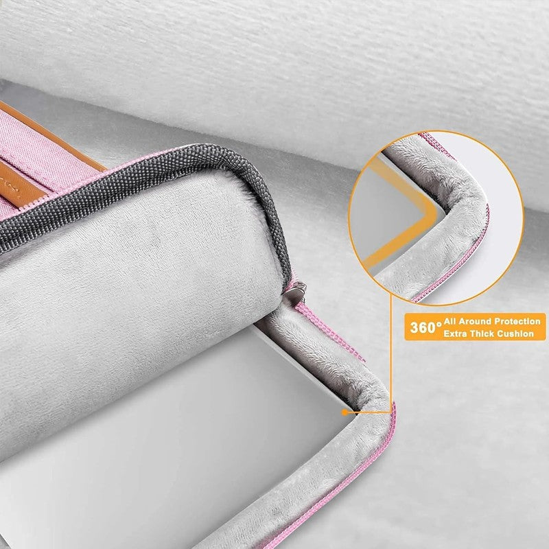 15.6 Inch Laptop Shoulder Bag 360 Protective Messenger 4 Zipper Pockets2