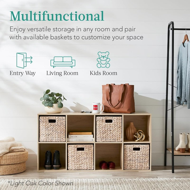 8 Cube Storage Organizer, Shelf, Bookcase, Display Shelf, Removable Back Panels4