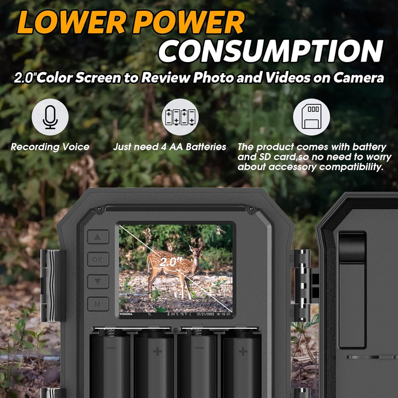 3 Pack 48MP 4K Trail Cameras Night Vision IP66 Motion 120° LCD Wildlife Cam1