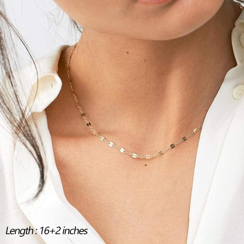 14K Gold Plated Layered Choker Necklace Y Bar Disc Pendant Dainty for Women2