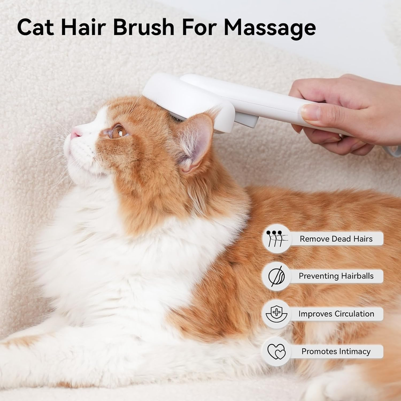 Cat Brush Shedding Cats Long Short Hair Grooming Massage Removes Loose Fur Pet5