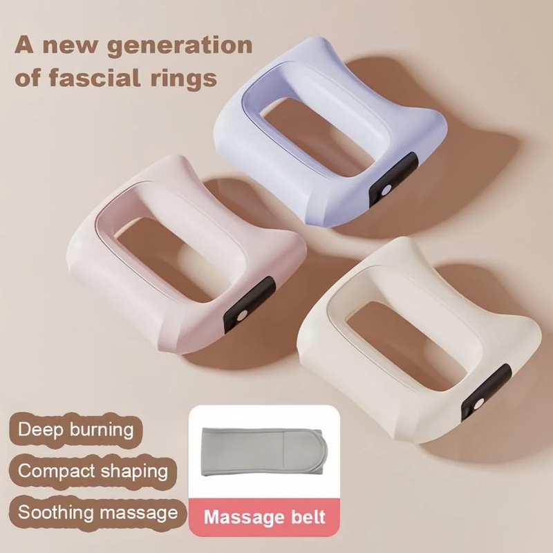 Fascia Ring Vibration Massager with Belt for Relaxation, White0