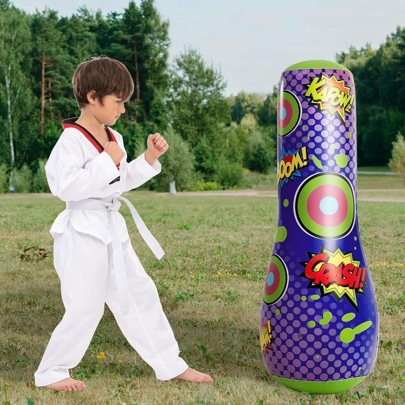 2 Pack Inflatable Bopper, 47 Inches Kids Punching Bag with Bounce Back Action, I6