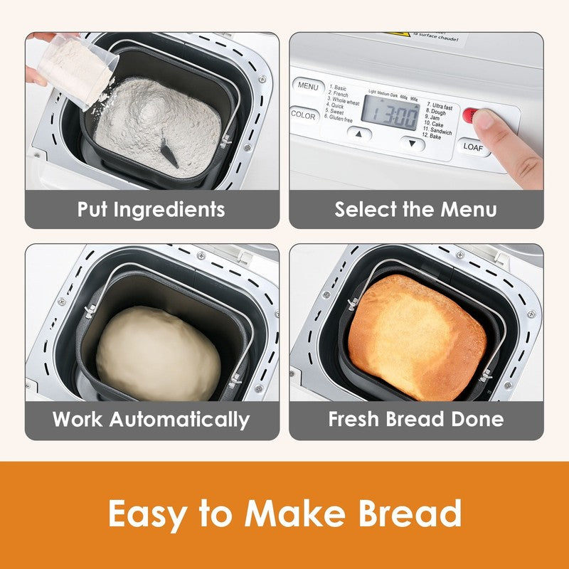 2Lb Bread Maker with Auto Fruit Nut Dispenser5