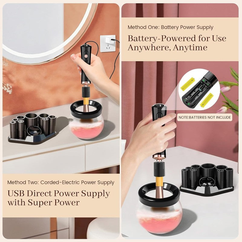 Electric Makeup Brush Cleaner and Dryer Machine   Super Fast Clean and Dry Make 4