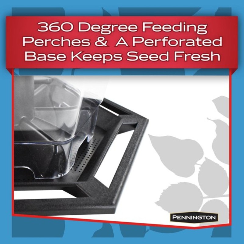 Earth Smart Black Recycled Plastic Hopper Bird Feeder, 6 lb Capacity, 11.5" Tall10