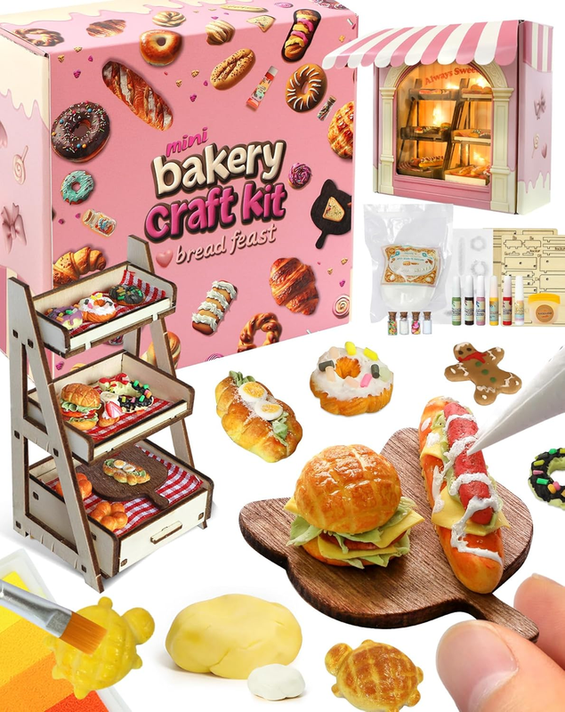 Girls Crafts Ages 8 12 Creative Craft Kits for Kids and Adults DIY Mini Bakery M0