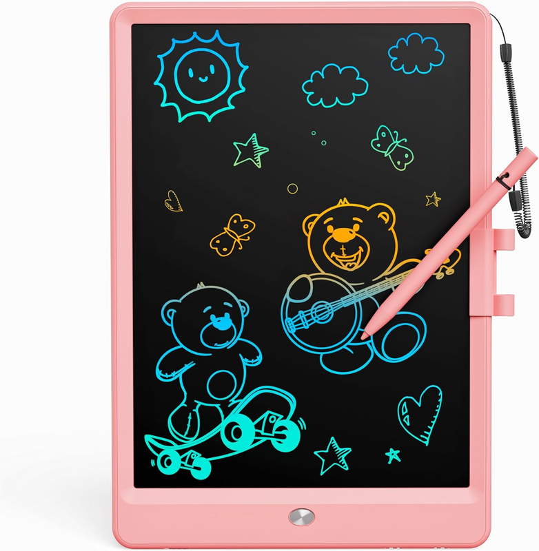10 Inch LCD Writing Tablet Kids Doodle Board Drawing Pad Light Pink9