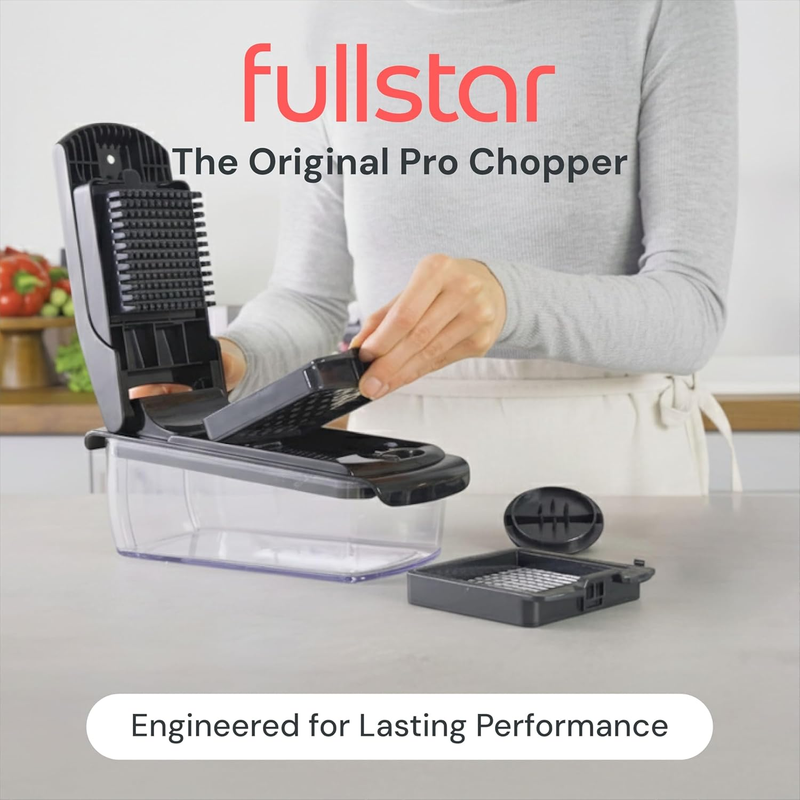 4-in-1 Vegetable Chopper & Spiralizer Food Chopper with Container Black1