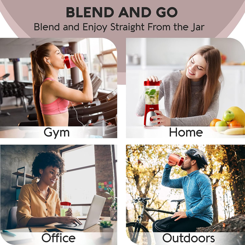 Smoothie Blender 15Oz Travel Cup Red, Personal Blender for Shakes & Baby Food2