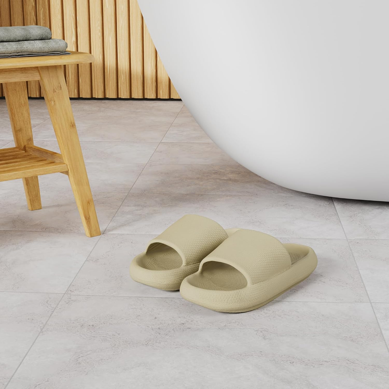 Pillow Slippers Women Men House Slides Cushioned Thick Sole Sandals1