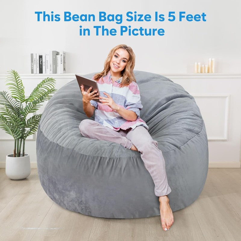 3 Ft Large Bean Bag Chairs for Adults/Teens with Memory Foam Filling, Comfy Bean3