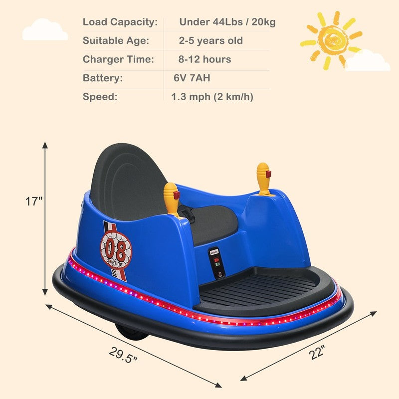 6V Remote Control Kids Bumper Car - 360 Spin Electric Ride On for Boys & Girls5