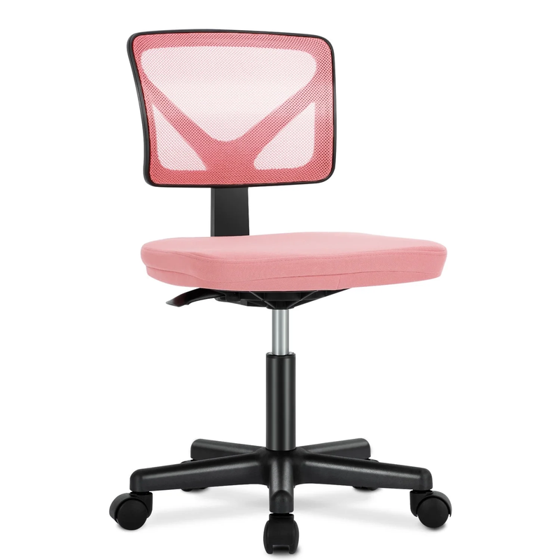 Home Office Desk Chair, Armless Mesh Computer Chair Small Space Swivel Adjustabl10