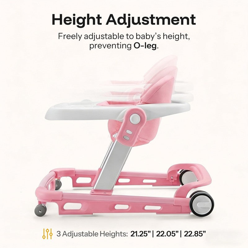 Baby Walker for Babies 6-18 Months, Anti-Rollover, Seat and Height Adjustable, P4