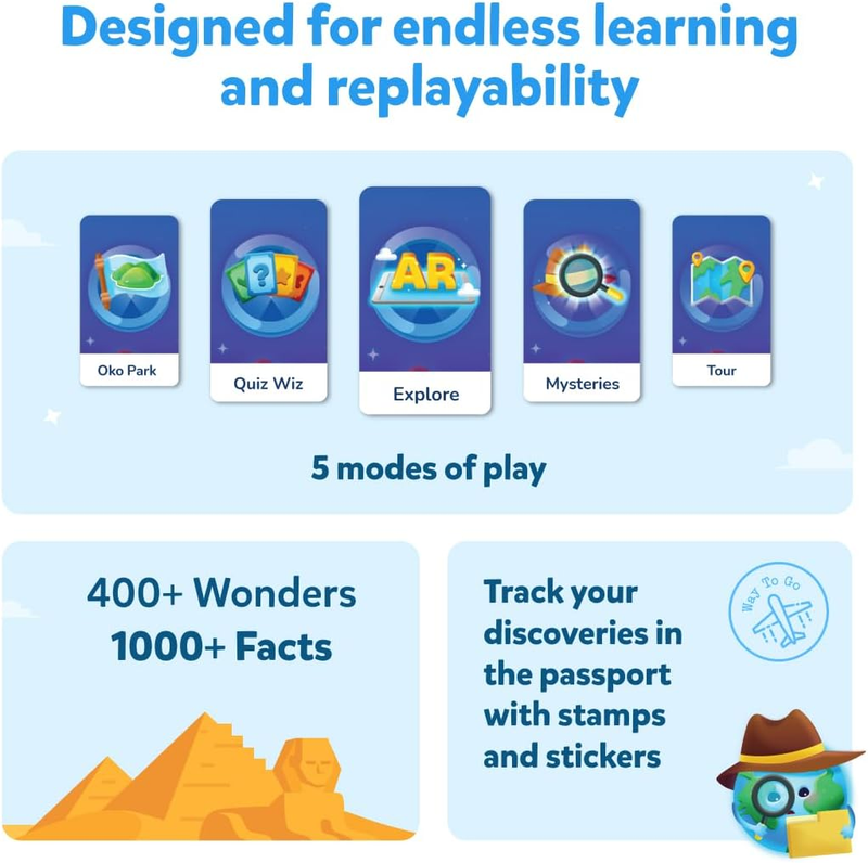 Orboot Earth Interactive Kids Globe STEM Learning Toy 1000+ Facts Ages 4-104
