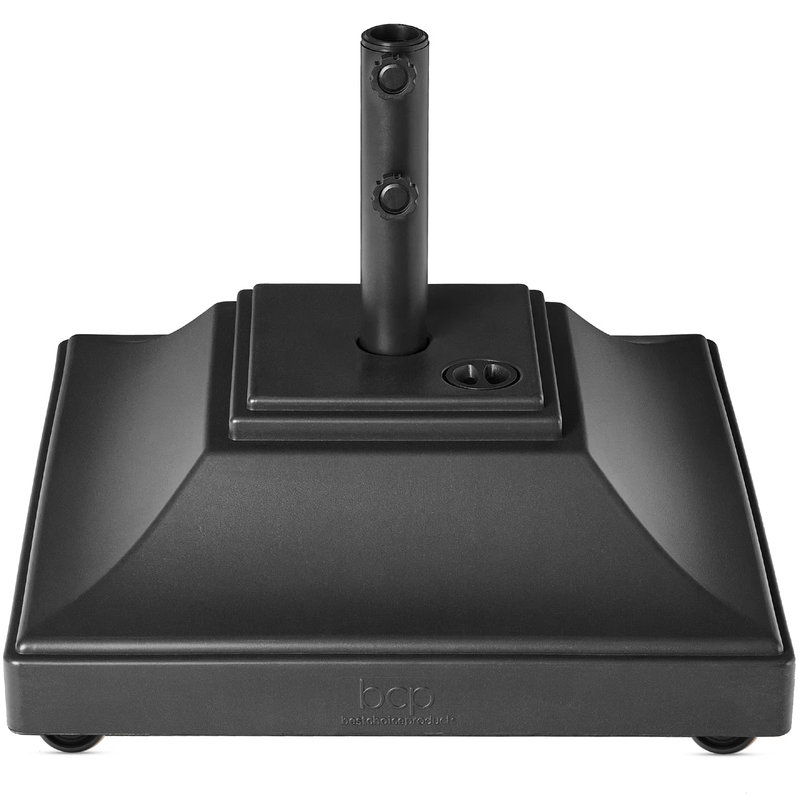 Mobile Umbrella Base, Fillable Heavy-Duty Market Stand W/4 Wheels, 2 Locks, 120L10