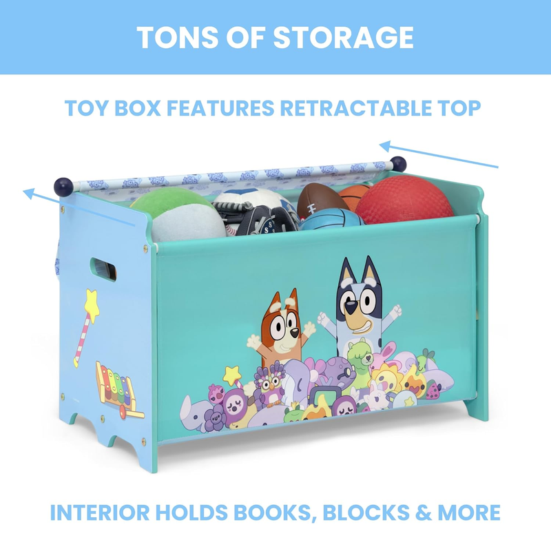 Bluey 3 Piece Toddler Playroom Set – Includes Table, Chair and Toy Box, Blue6