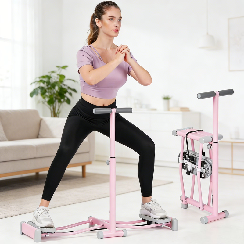 Ski Exercise Machine Ski Machine with 4 Level Adjustable Handles Leg Exerciser F0