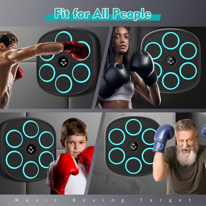 2025 Music Boxing Machine Wall Mounted Punch Trainer w Gloves 9 Modes6
