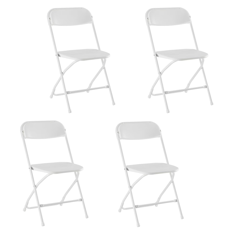 Plastic Folding Chair Set of 4, 330LB Load Capacity Lightweight for Indoor/Outdo0