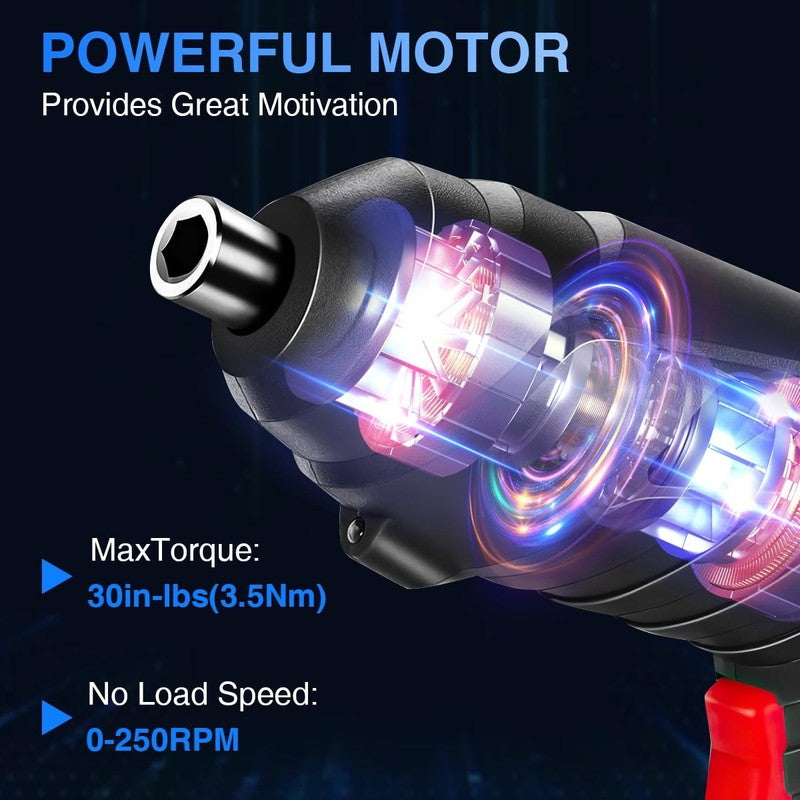 47-in-1 Cordless Electric Screwdriver Dual Position Handle LED USB Home DIY4