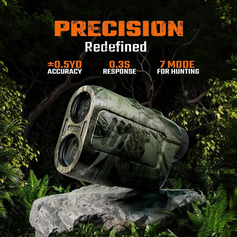 Precision Hunting Rangefinder 1000Yds ±0.5Yd 6X Rain Fog Mode Instant Measure1
