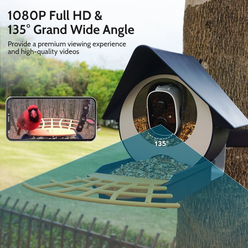 Smart Bird Feeder w 1080P HD Camera AI ID 10,000+ Species Auto Capture5