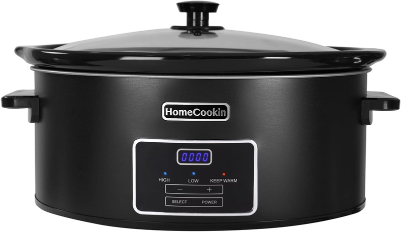 8Qt Programmable Slow Cooker Black Stainless Steel Kitchen Appliance7