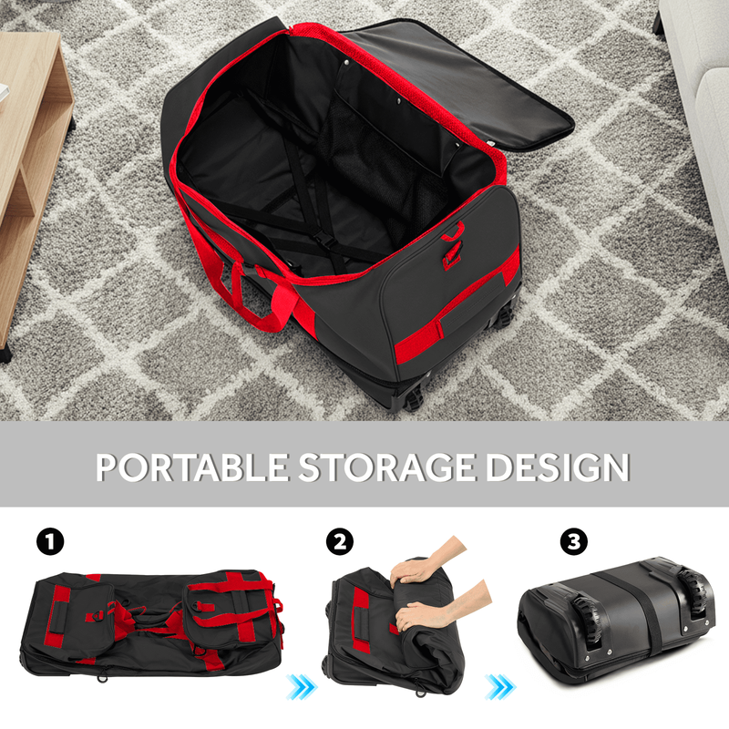 30in Rolling Duffle Bag Expandable 100-120L Waterproof Heavy Duty Travel3