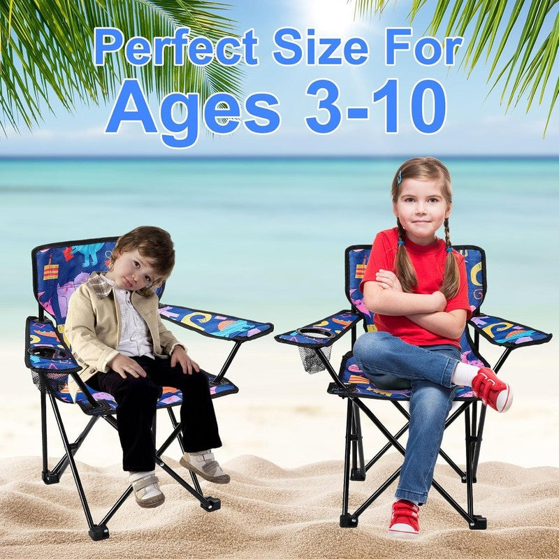 Kids Folding Outdoor Camping & Lawn Chair w/ Cup Holder & Carry Bag6