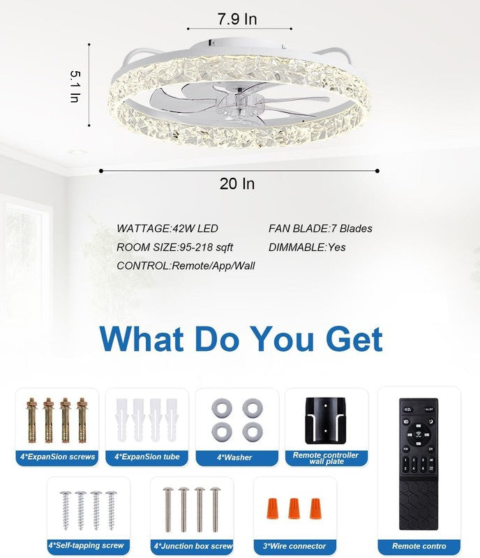 Ceiling Fans with Lights and Remote with Light for Bedroom and Living Room6