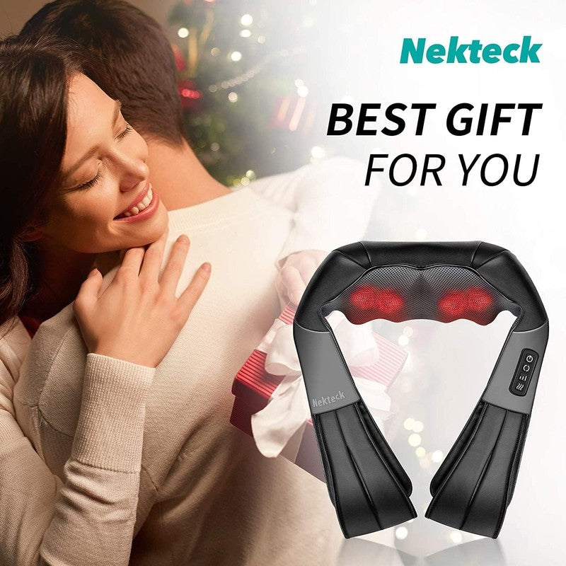 Shiatsu Neck Massager for Pain Relief Deep Tissue with Heat, 3D Kneading Massage5