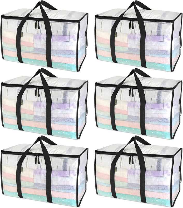 Oversized 6 Pack Clear Moving Bags with Strong Handles for Easy Storage10