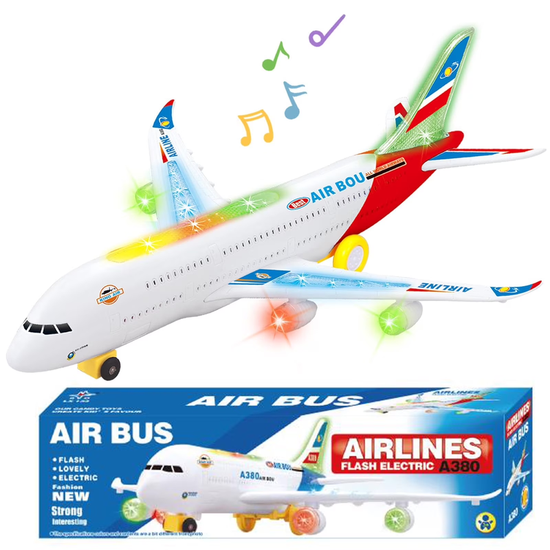 Airplane Toys for Kids, Bump and Go Action, Toddler Toy Plane with LED Flashing 9