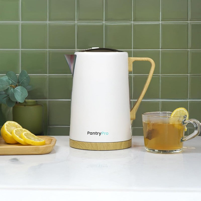 Electric Kettle 1.7L 1500W Stainless Steel Fast Boil Auto Shut Off LED White4
