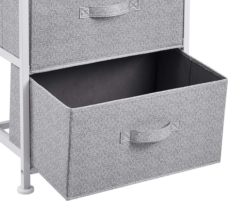 4 Drawer Fabric Storage Organizer Unit Closet Bedroom White7