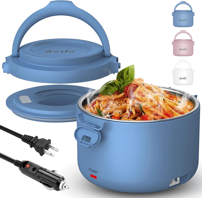 Electric Lunch Box 32 Oz Portable Food Warmer 3 in 1 12V 24V 110V Blue10