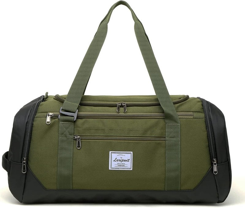 Travel Duffle Bag 40L Gym Weekender Backpack Wet Pocket Shoe Compartment Gree7