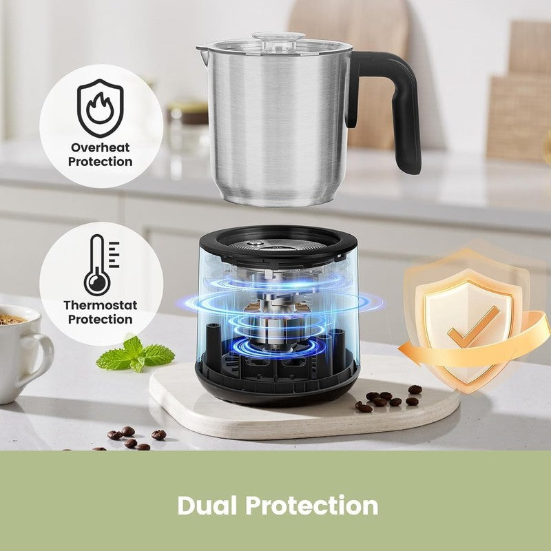 Hot Chocolate Maker with 5 in 1 Milk Frother and Steamer, Professional Milk Stea7
