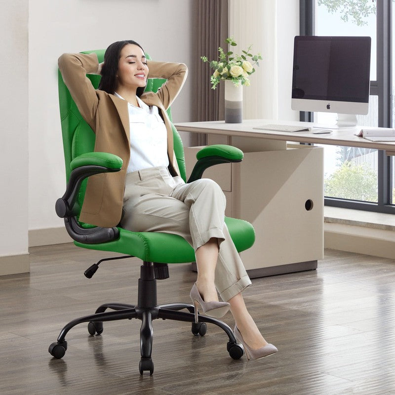 Leather Office Chair, Big and Tall Office Chair 400LBS Wide Seat Ergonomic Compu10