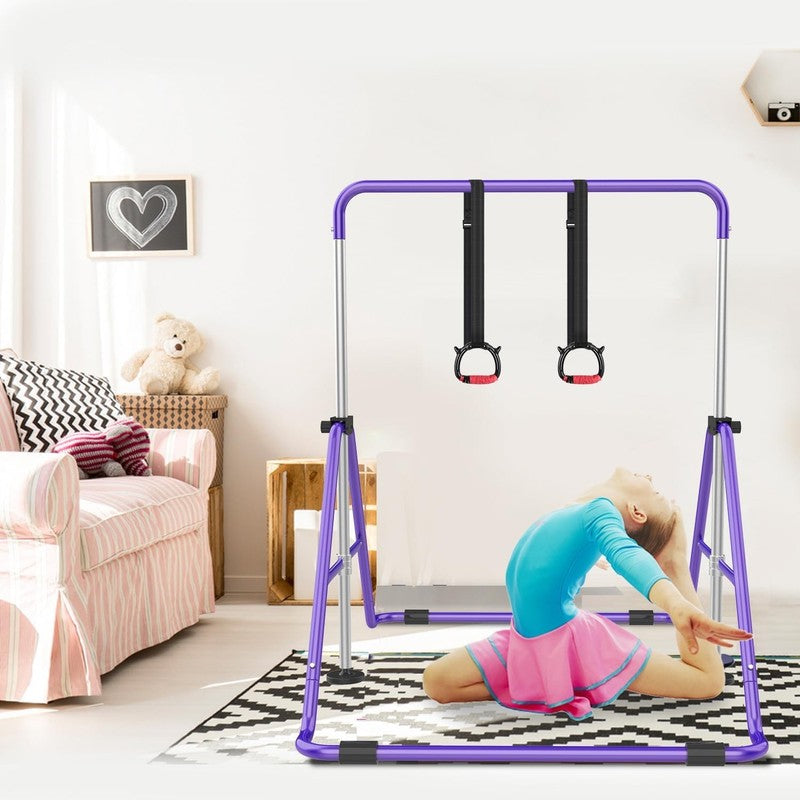 Kids Gymnastic Bars Adjustable Folding Training Kip Bar Expandable Home5