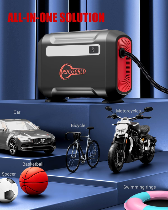 R8 Portable Tire Inflator DC 12V Air Compressor w/ Dual Digital Screen7