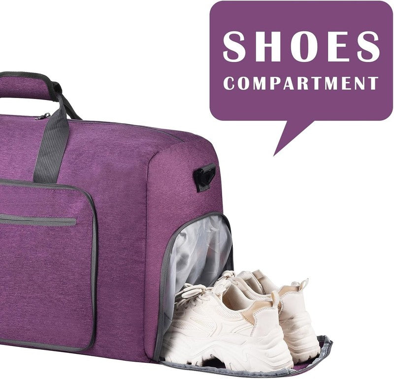 Duffle Bag Shoes Compartment Foldable Travel Waterproof Adjustable Strap Men4