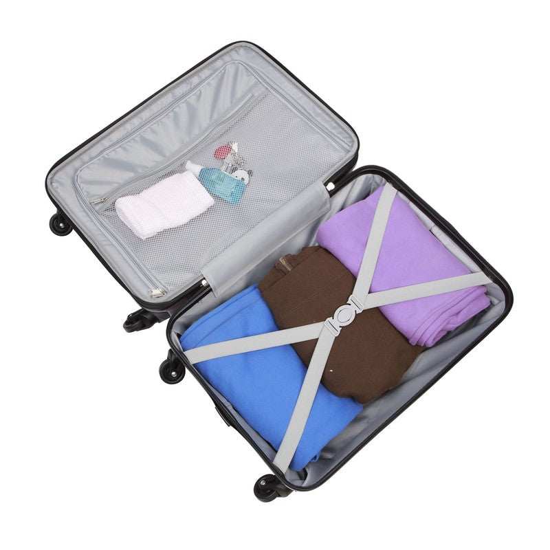 3Pc Hardside Luggage Set 360 Spinner Wheels Carry On Packing Cubes Blue Water3