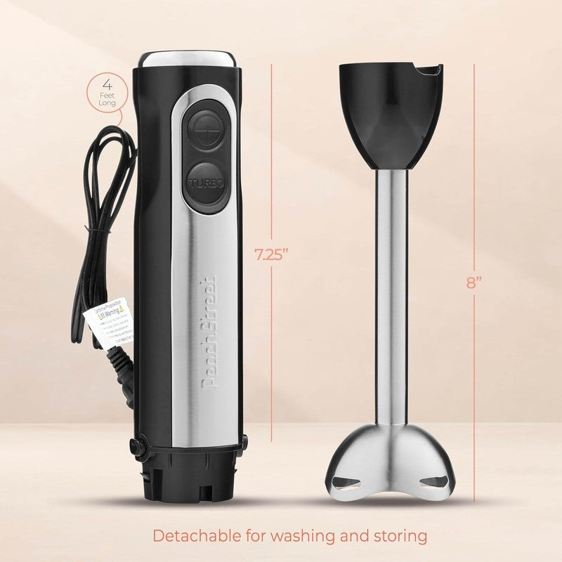 Powerful Immersion Blender, Electric Hand Blender 500 Watt with Turbo Mode, Deta5